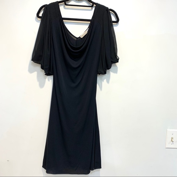 Emporio Armani Black Cowl Neck Cold Shoulder Dress - Picture 4 of 10